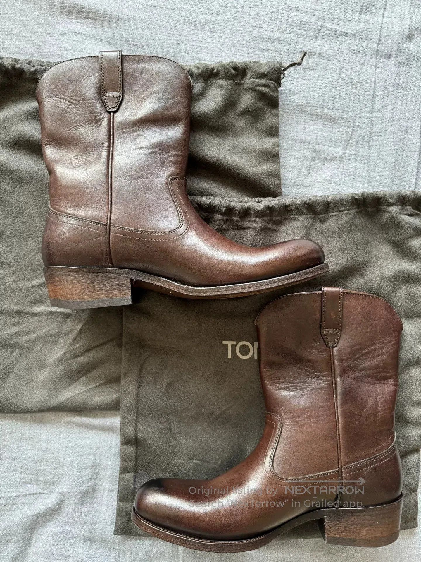 Tom Ford TOM FORD Vintage Buffalo Leather Long Boots. Size US 8 / IT 38 - 1 Thumbnail