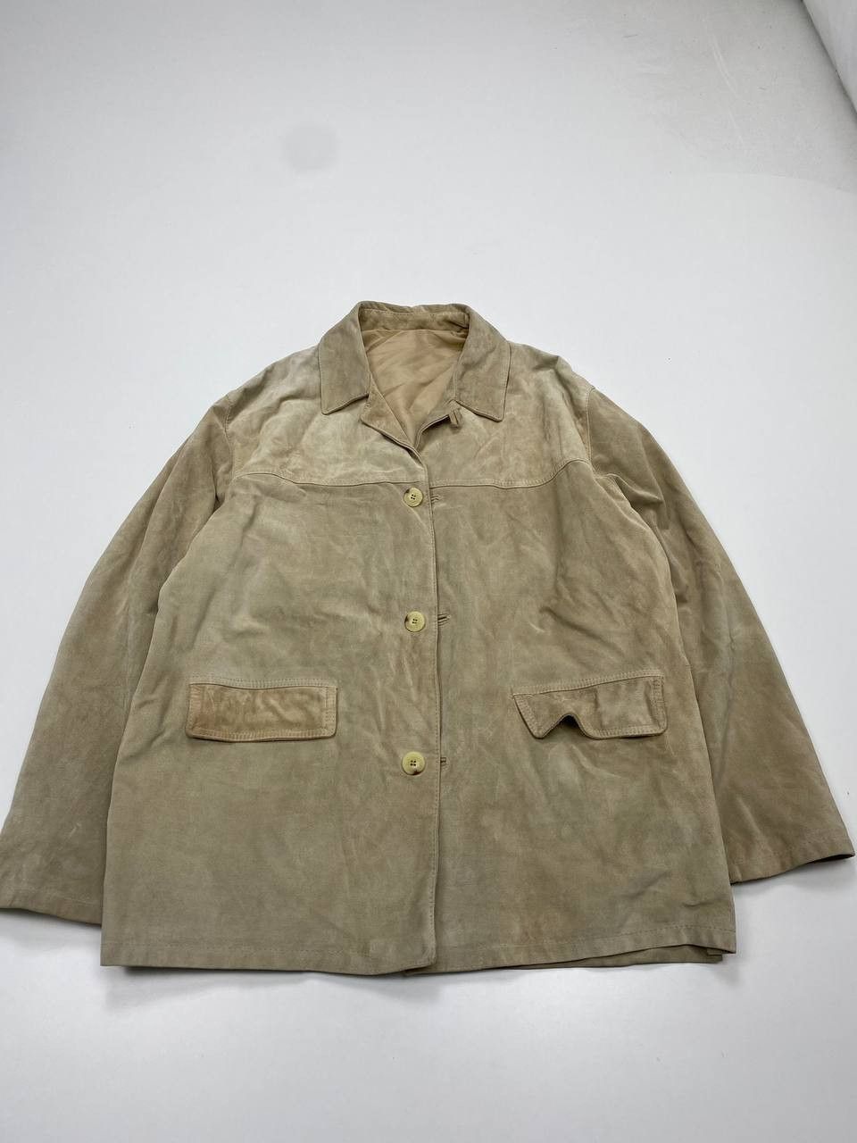 Vera Pelle Vera Pelle Beige M Vintage Suede Jacket 90s Italy Size US M / EU 48-50 / 2 - 2 Thumbnail