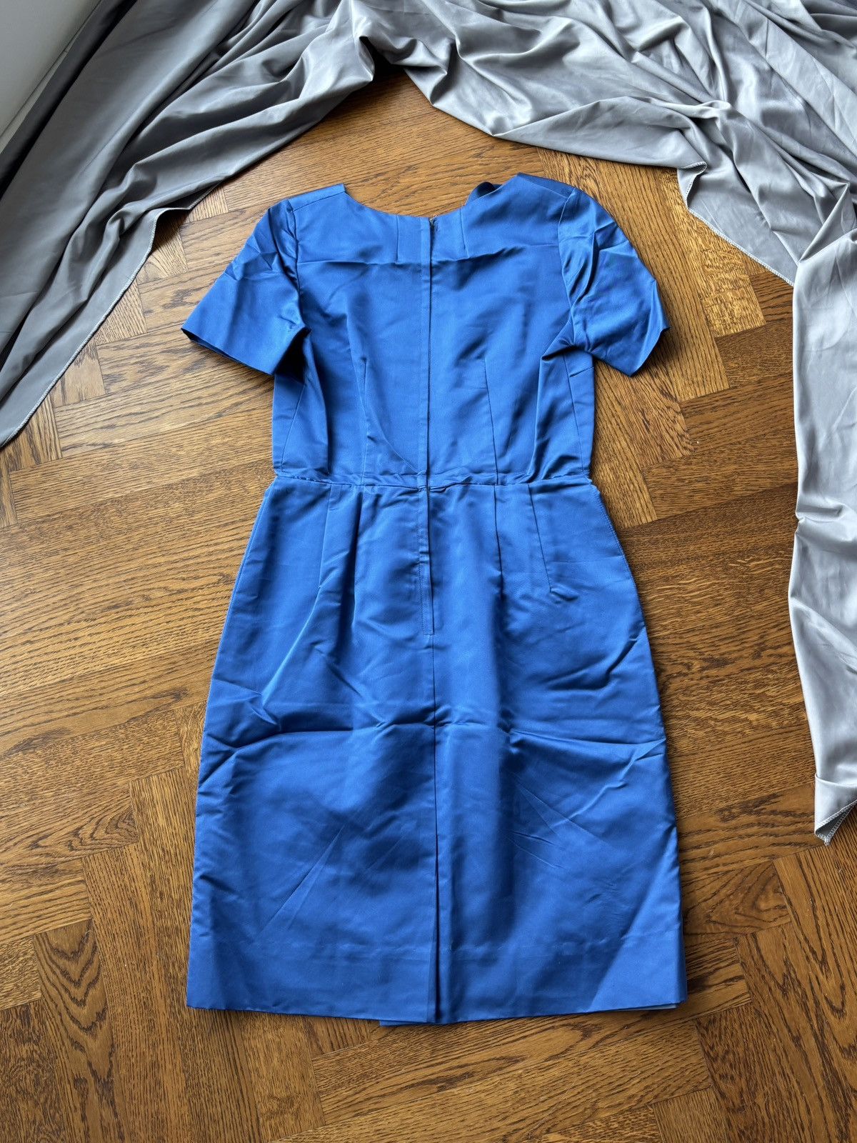 Vintage Vintage Satin Dress Fitted Sheath Pencil Taffeta Structured Size XS / US 0-2 / IT 36-38 - 4 Thumbnail