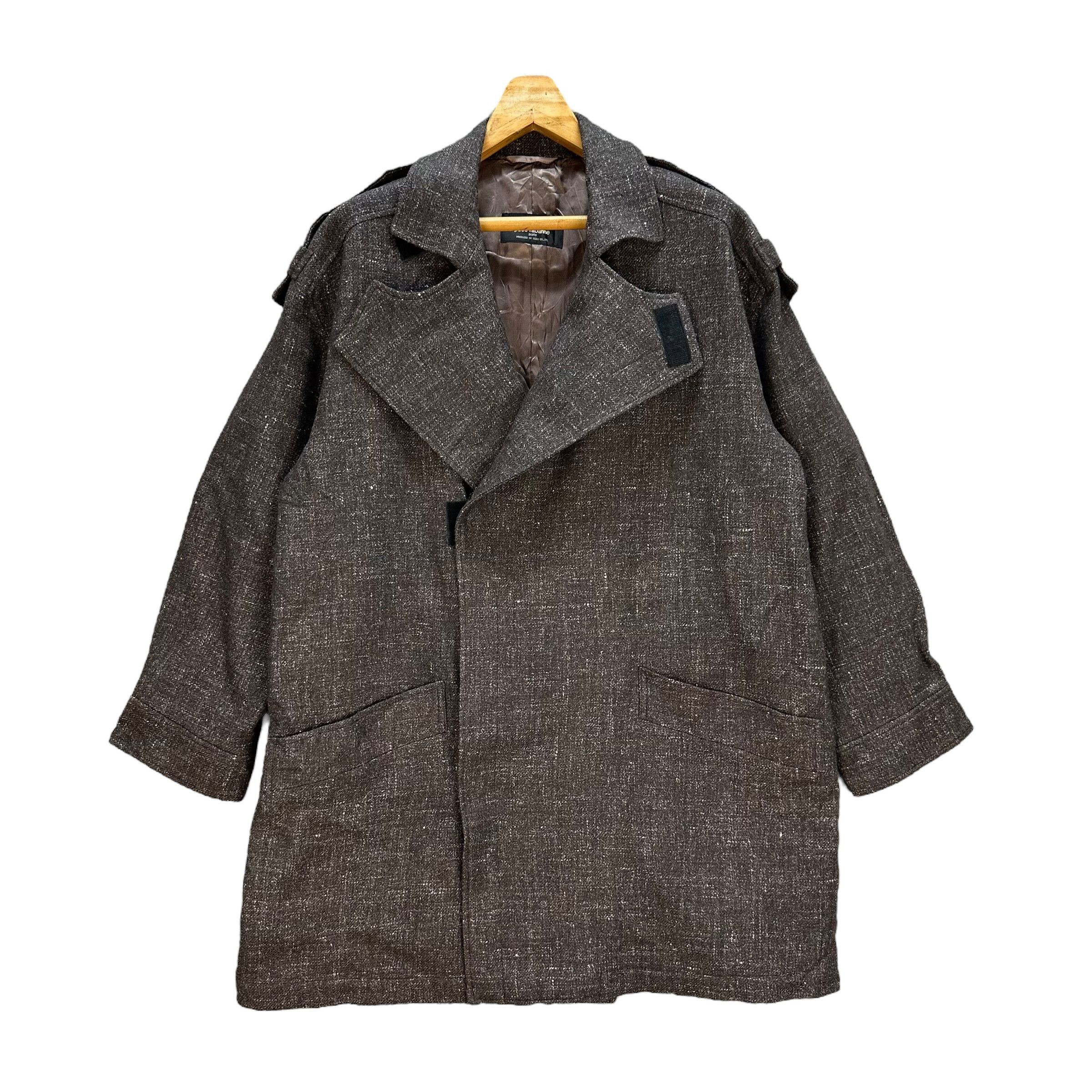 Japanese Brand PACO ROBANNE PARIS Asymmetrical Wool Overcoat #A17-0412 Size US M / EU 48-50 / 2 - 2 Thumbnail