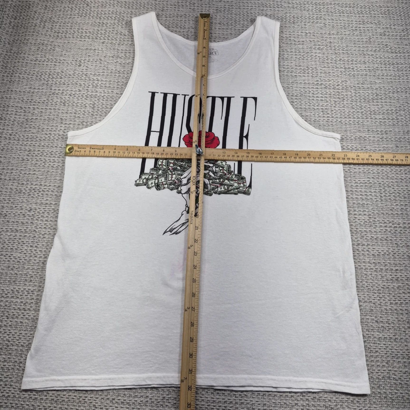 Vintage Spoiler Alert Tank Top Mens XL White Hustle Rose Skull Graphic Streetwear Shirt Size US XL / EU 56 / 4 - 7 Thumbnail