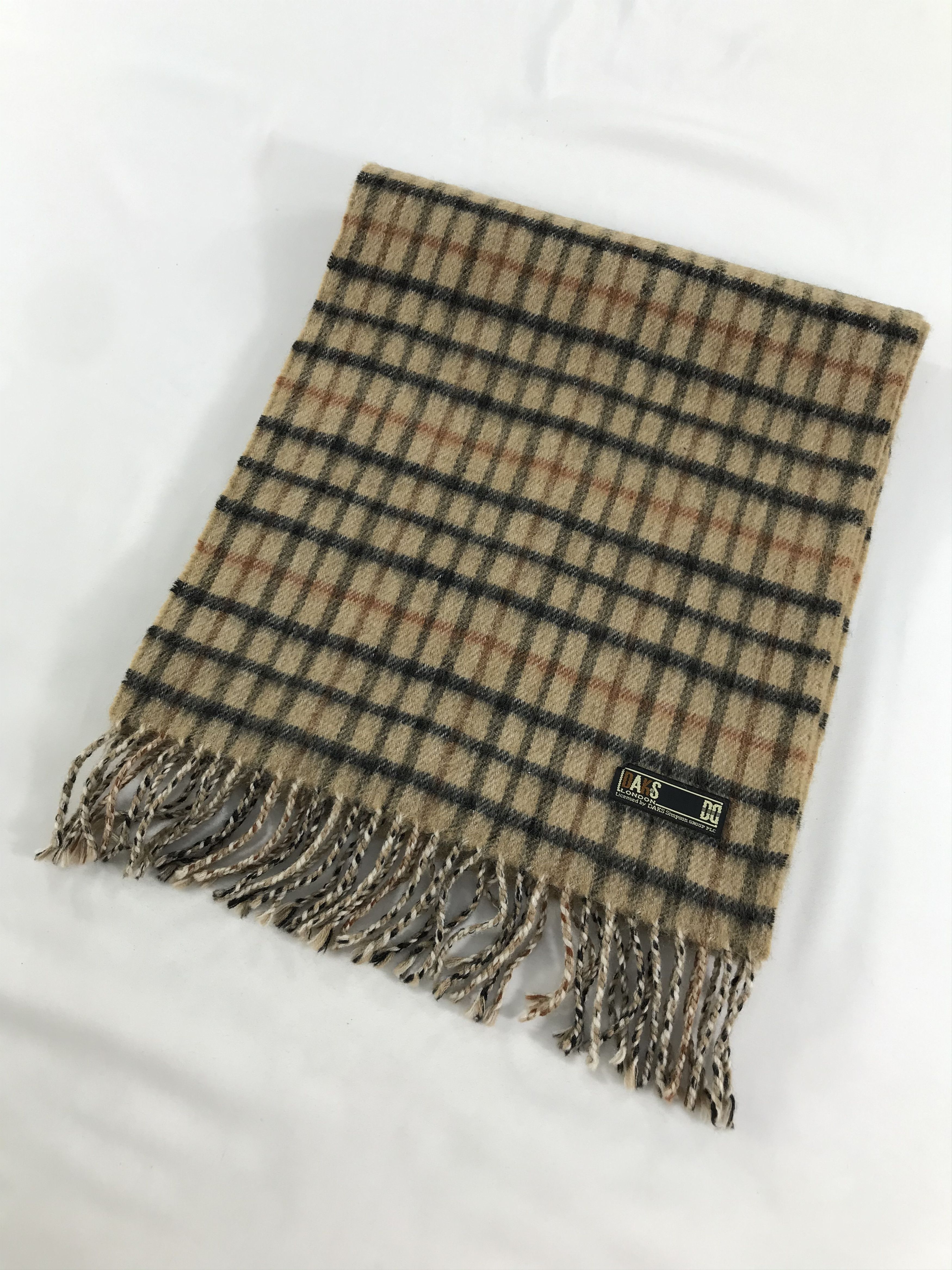 DAKS DAKS London Nova Check Wool Scarf Muffler V28 Size ONE SIZE - 3 Thumbnail