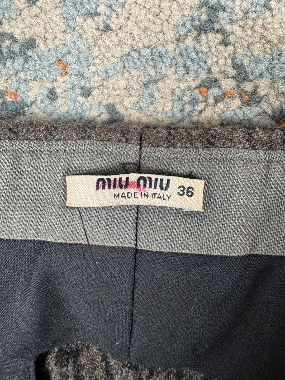 Designer × Miu Miu × Vintage Vintage y2k Miu Miu tweed checked wool cashmere pants Size 25" / US 0 / IT 36 - 12 Thumbnail
