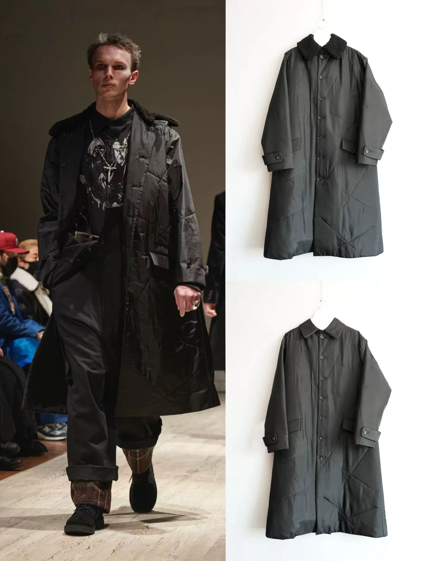 Yohji Yamamoto Yohji Yamamoto Black Down Coat Size US S / EU 44-46 / 1 - 1 Thumbnail