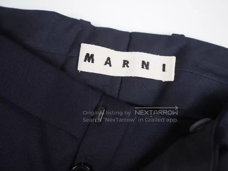 Other Marni Navy Blue Wool Dress Pants Size US 32 / EU 48 - 3 Thumbnail
