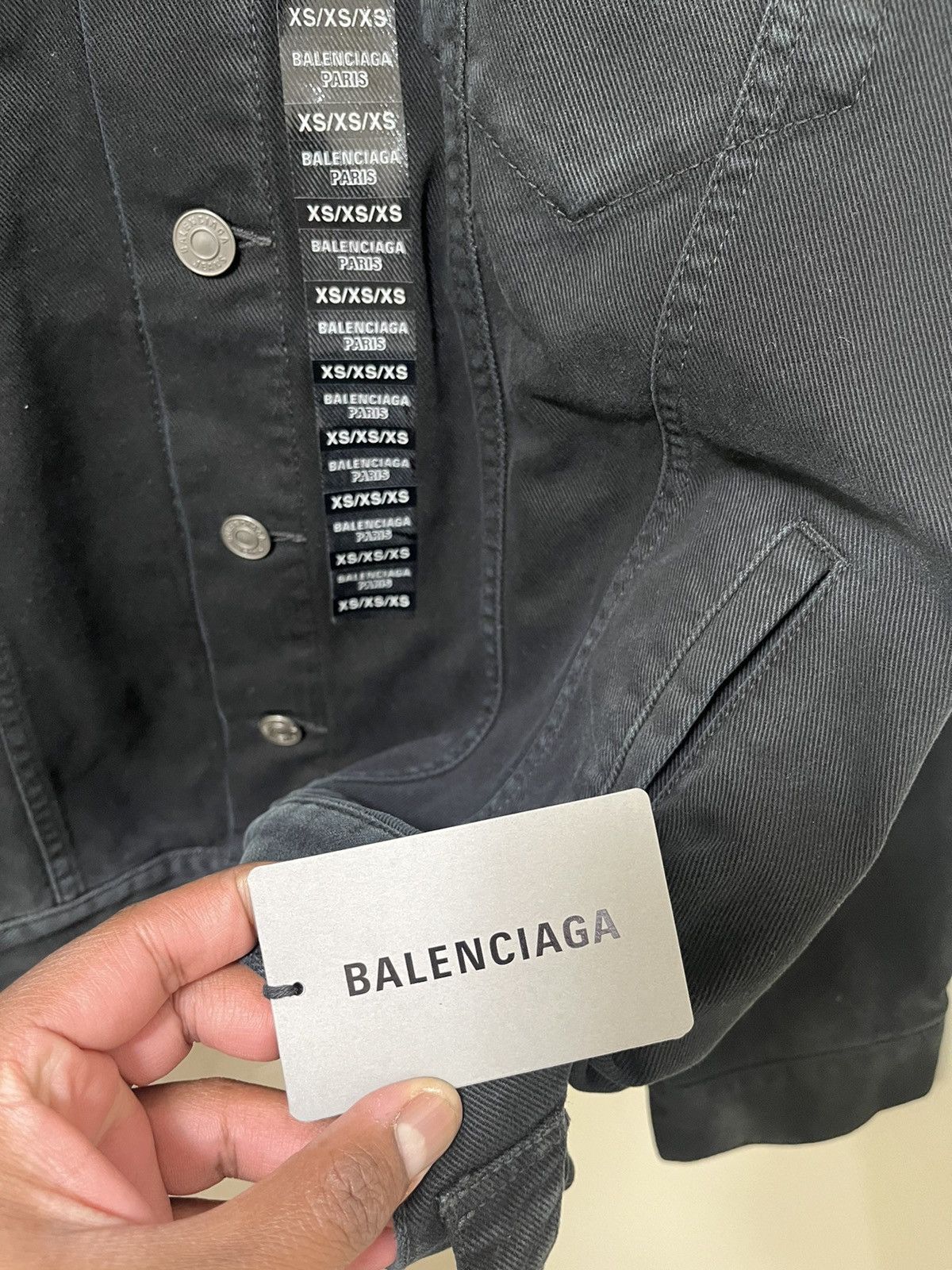 Balenciaga Balenciaga Oversized Denim Jacket Sz XS Size US XS / EU 42 / 0 - 6 Thumbnail