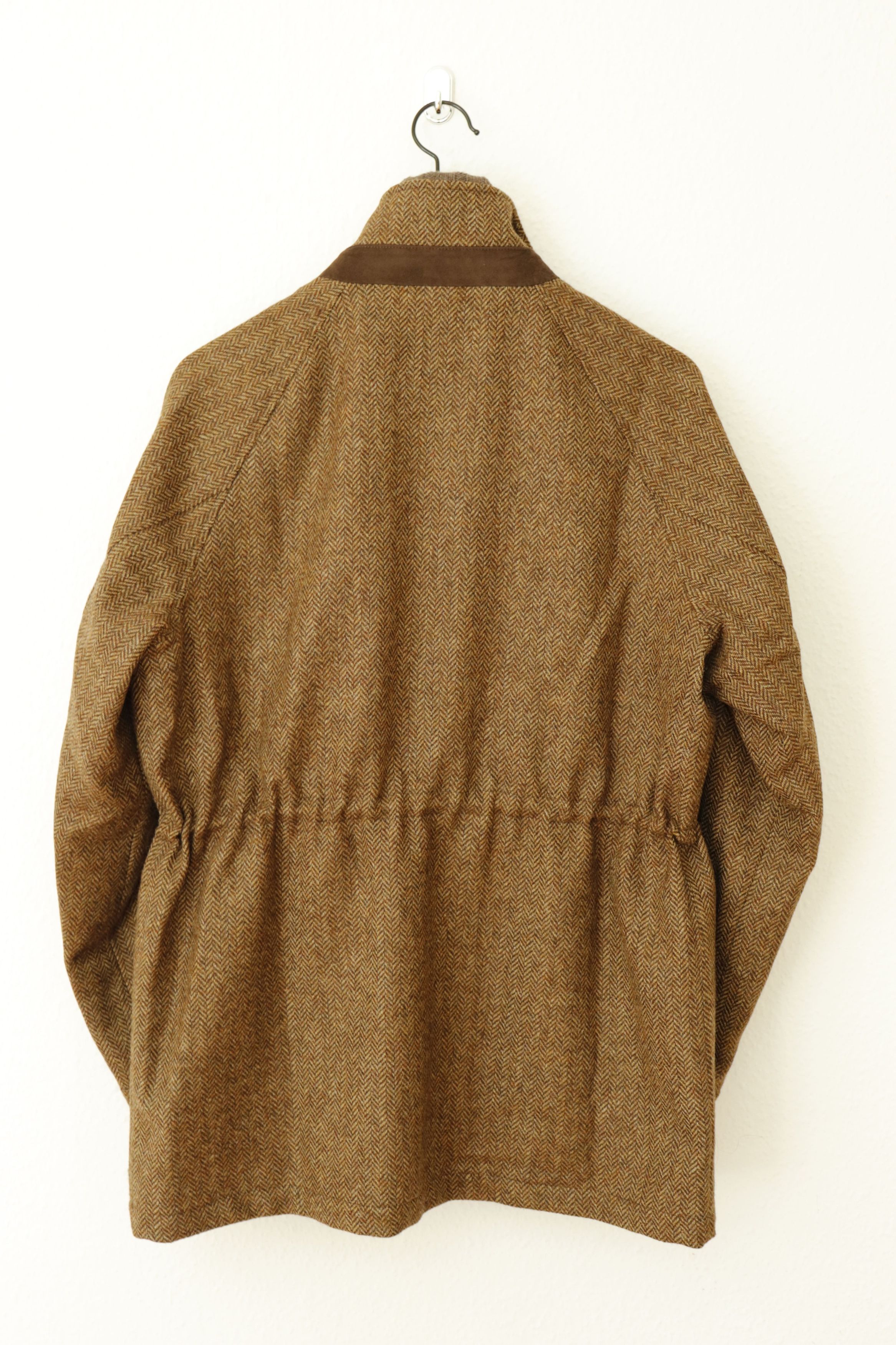 Anglo-Italian Cavour Raglan City Jacket in Herringbone Tweed Size US S / EU 44-46 / 1 - 2 Thumbnail