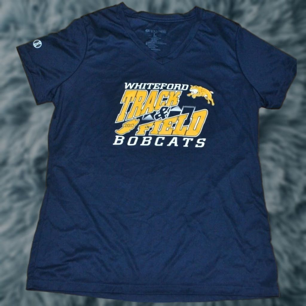 Holloway VINTAGE Womens Whiteford High School Bobcats Track & Field Performance T Shirt Large MI Size L / US 10 / IT 46 - 1 Thumbnail