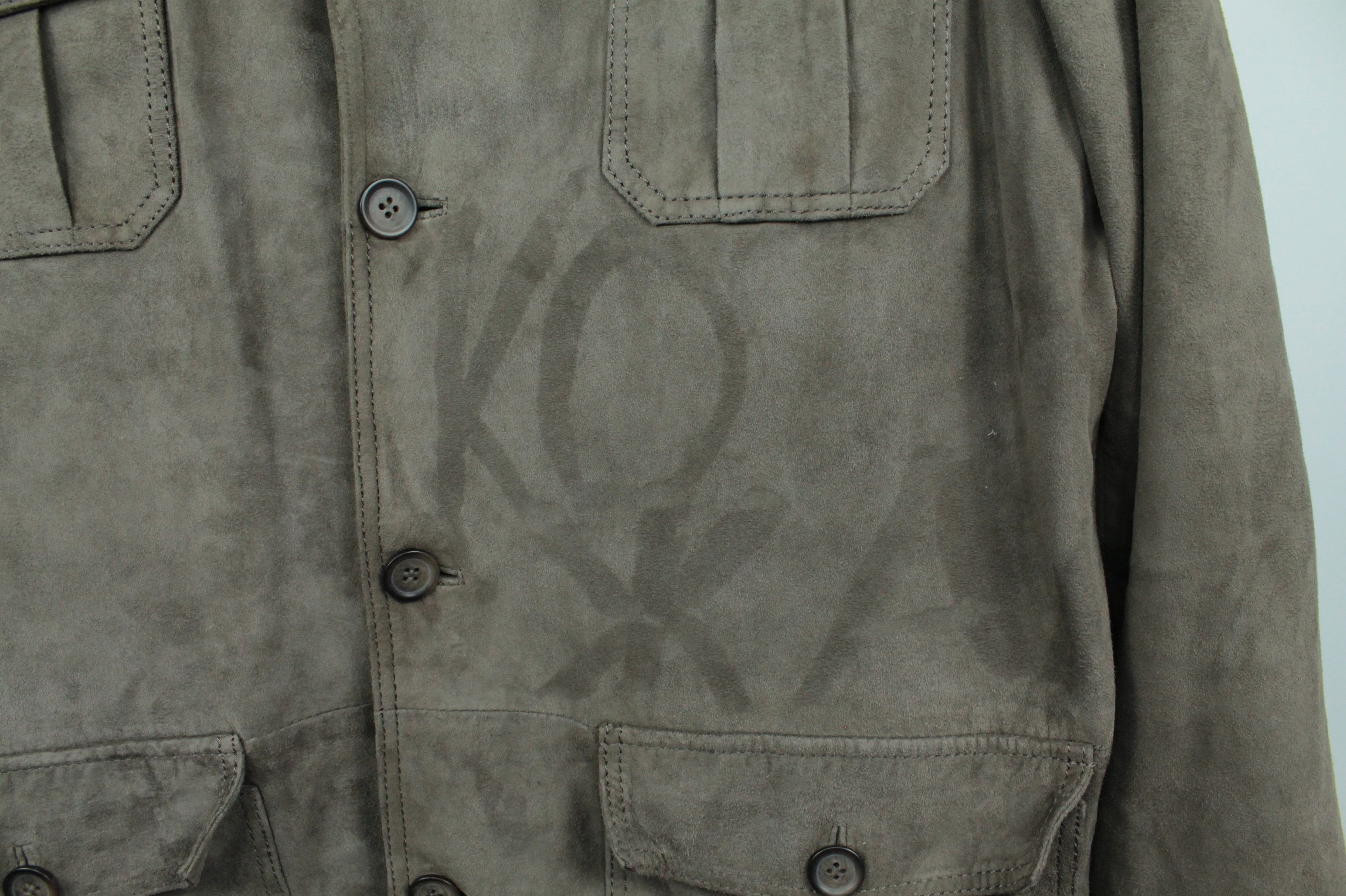 ALBA AlbaModa Gray Suede Leather Jacket Size US L / EU 52-54 / 3 - 5 Thumbnail
