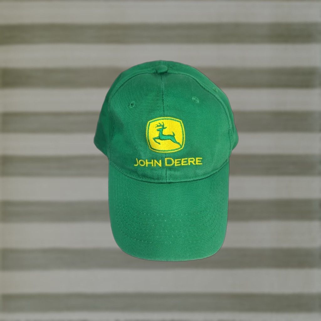John Deere VINTAGE John Deere Baseball Cap Hat Snapback Green Yellow Farming Agriculture Machinery Men Adjustable Cotton Twill Logo Outdoor American Size ONE SIZE - 1 Thumbnail
