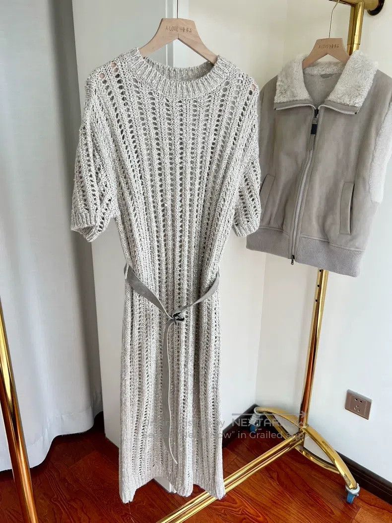 Brunello Cucinelli Brunello Cucinelli Two-Piece Knit Dress Size M / US 6-8 / IT 42-44 - 4 Thumbnail
