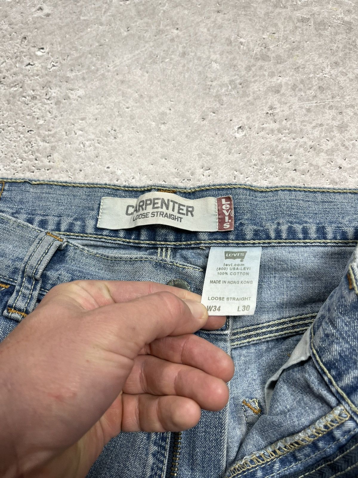 Levi's Levi’s Carpenter Loose Straight Jeans W34 Made in Hong Kong Size US 34 / EU 50 - 15 Thumbnail