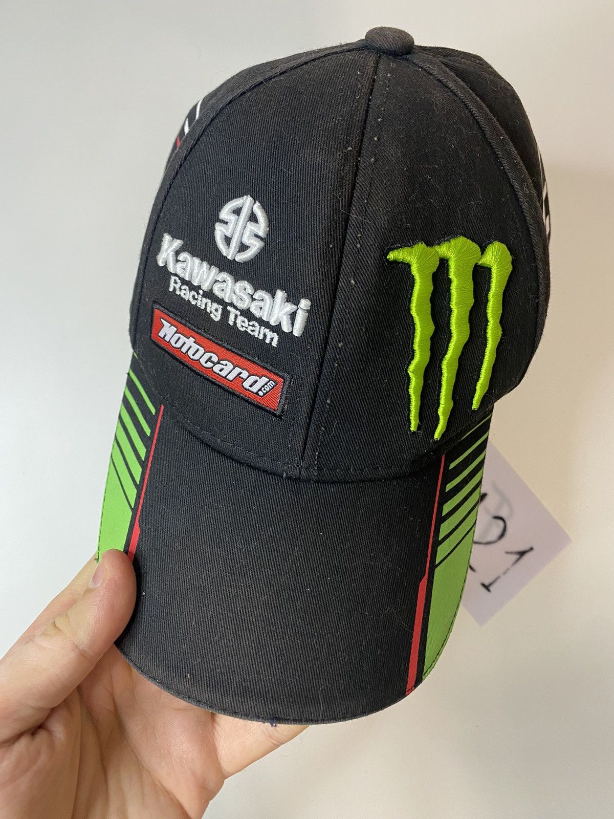 Vintage Kawasaki racing team cap hat Size ONE SIZE - 2 Thumbnail