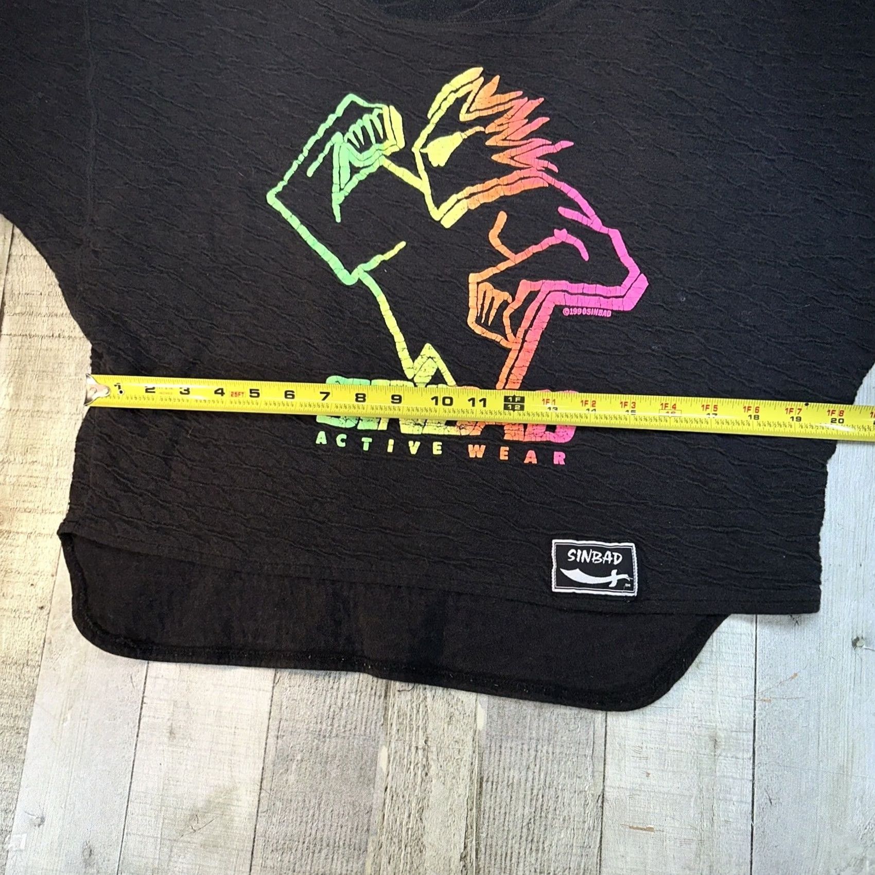 Vintage VINTAGE Sinbad Sweatshirt Shirt Womens Small Black Short Sleeve Crop Top Activewear Pullover Size S / US 4 / IT 40 - 6 Thumbnail