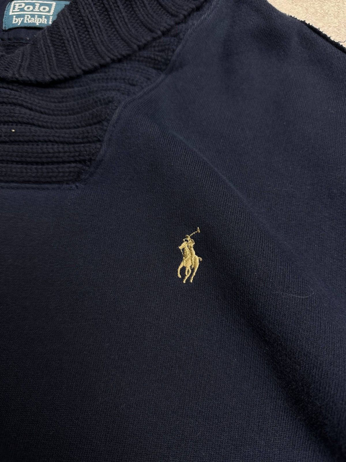 Polo Ralph Lauren Vintage Polo Ralph Lauren RRL High Colar Blue Sweater Rare Size US XL / EU 56 / 4 - 3 Thumbnail