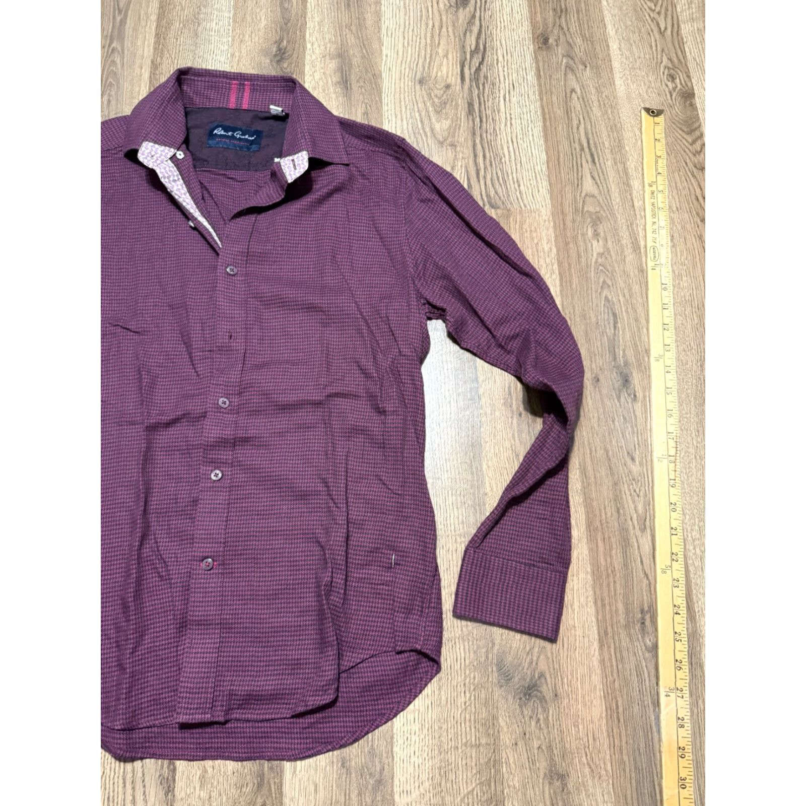 Robert Graham Robert Graham Shirt Men Small Red Button-Up Long Sleeve Tailored Fit Size US S / EU 44-46 / 1 - 4 Thumbnail