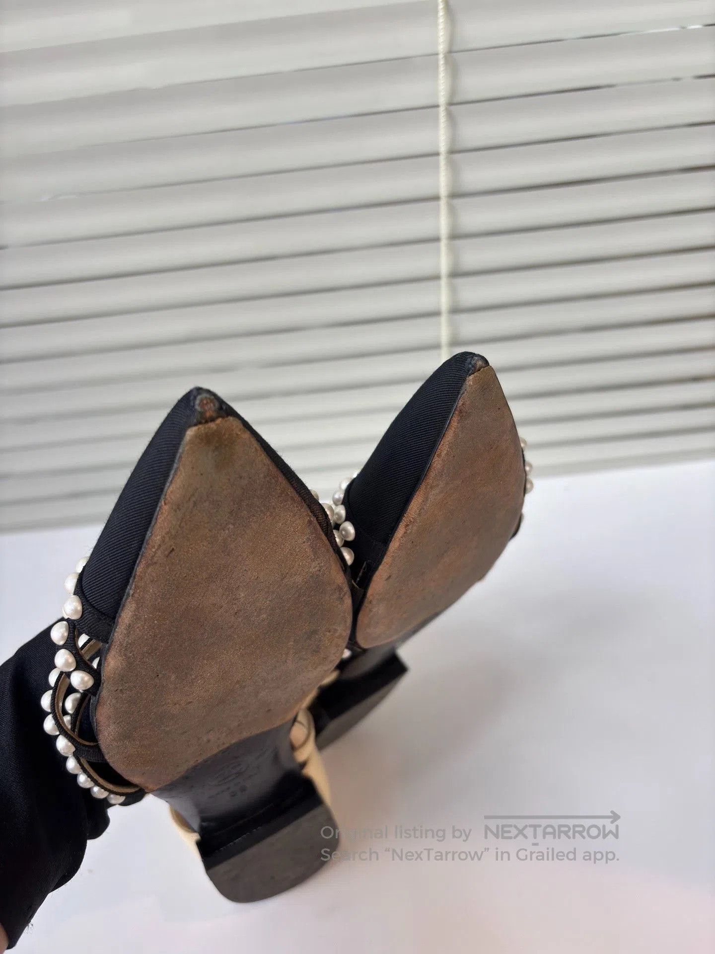 Chanel Chanel Pearl Pointed Flat Shoes. Size US 8 / IT 38 - 7 Thumbnail