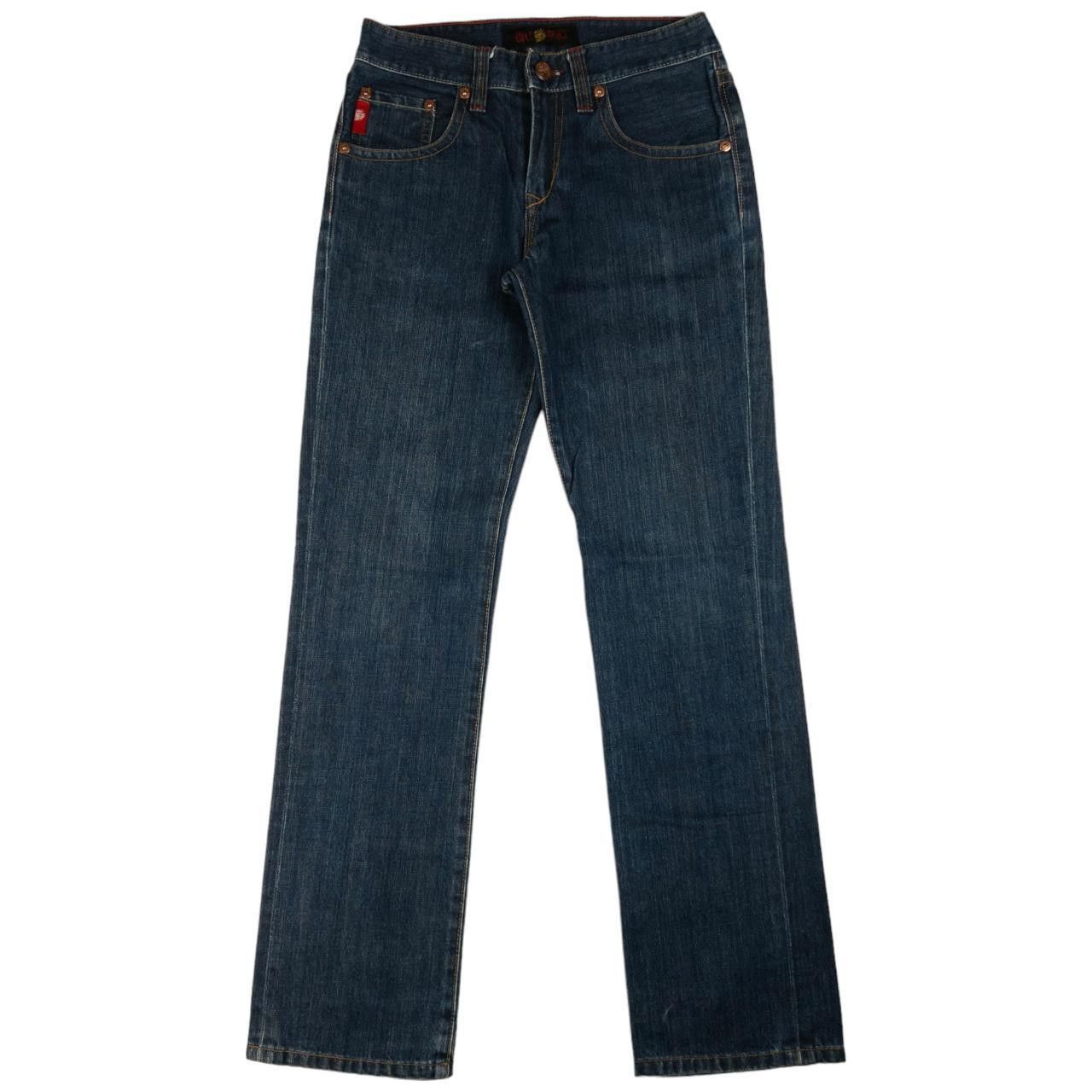 Other Vintage Oniarai Devil Embroidered Japanese Denim Jeans W29 Size US 29 - 3 Thumbnail