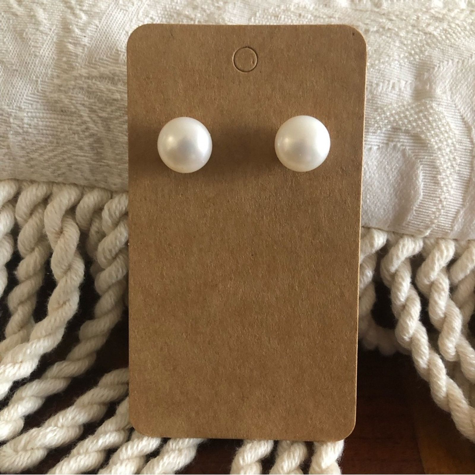Vintage Vintage 80s white pearl pierced earrings Size ONE SIZE - 1 Thumbnail