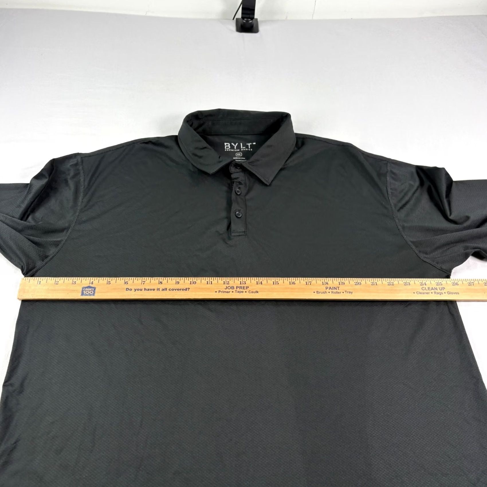 Vintage BYLT Polo Shirt Mens 2XL Black Drop Cut Long Sleeve Performance Golf Stretch Shirt Size US XXL / EU 58 / 5 - 4 Thumbnail