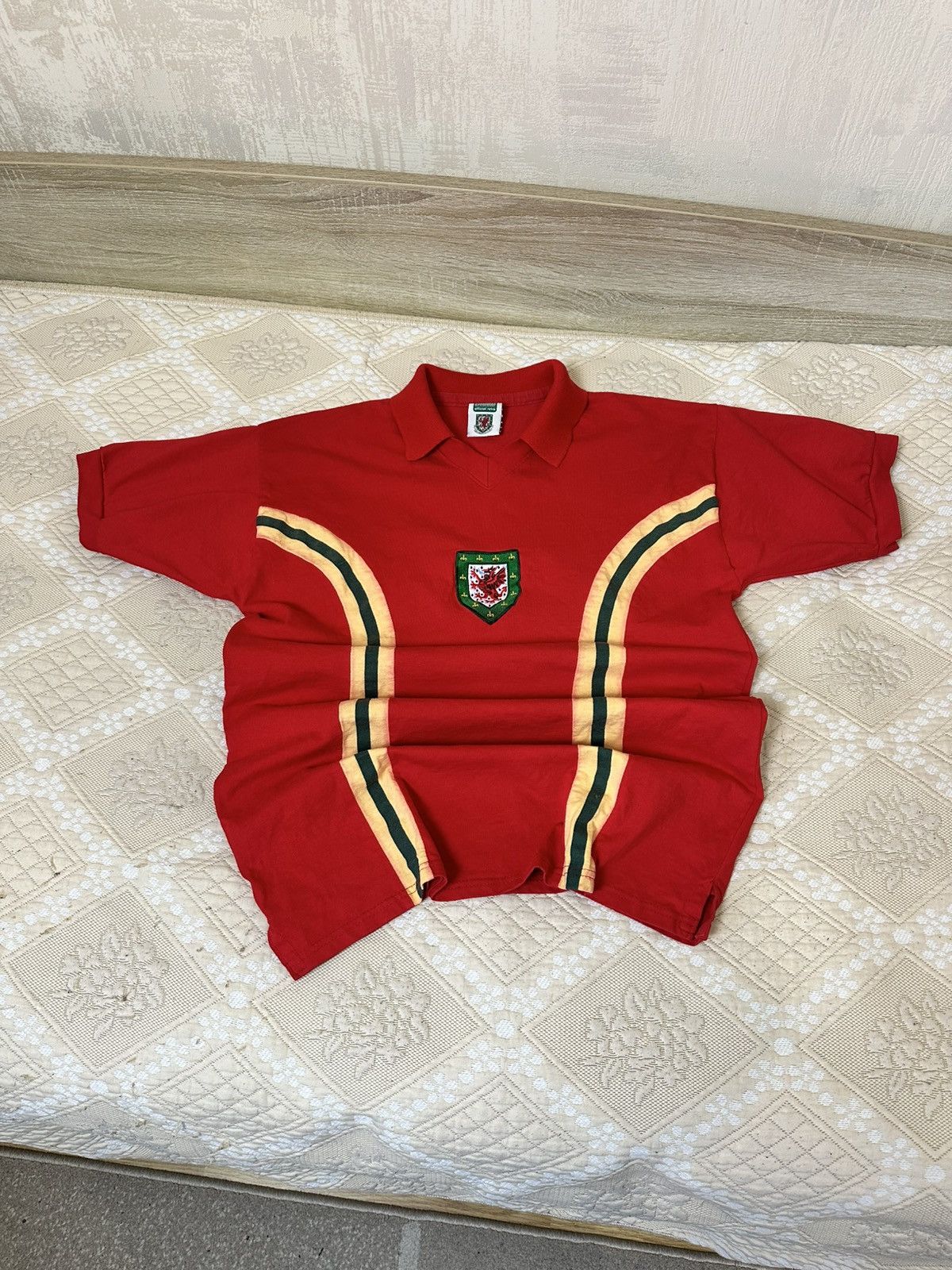 Vintage 🔥 Wales 1976-1979 Football Retro T Shirt Jersey England Size US L / EU 52-54 / 3 - 1 Thumbnail