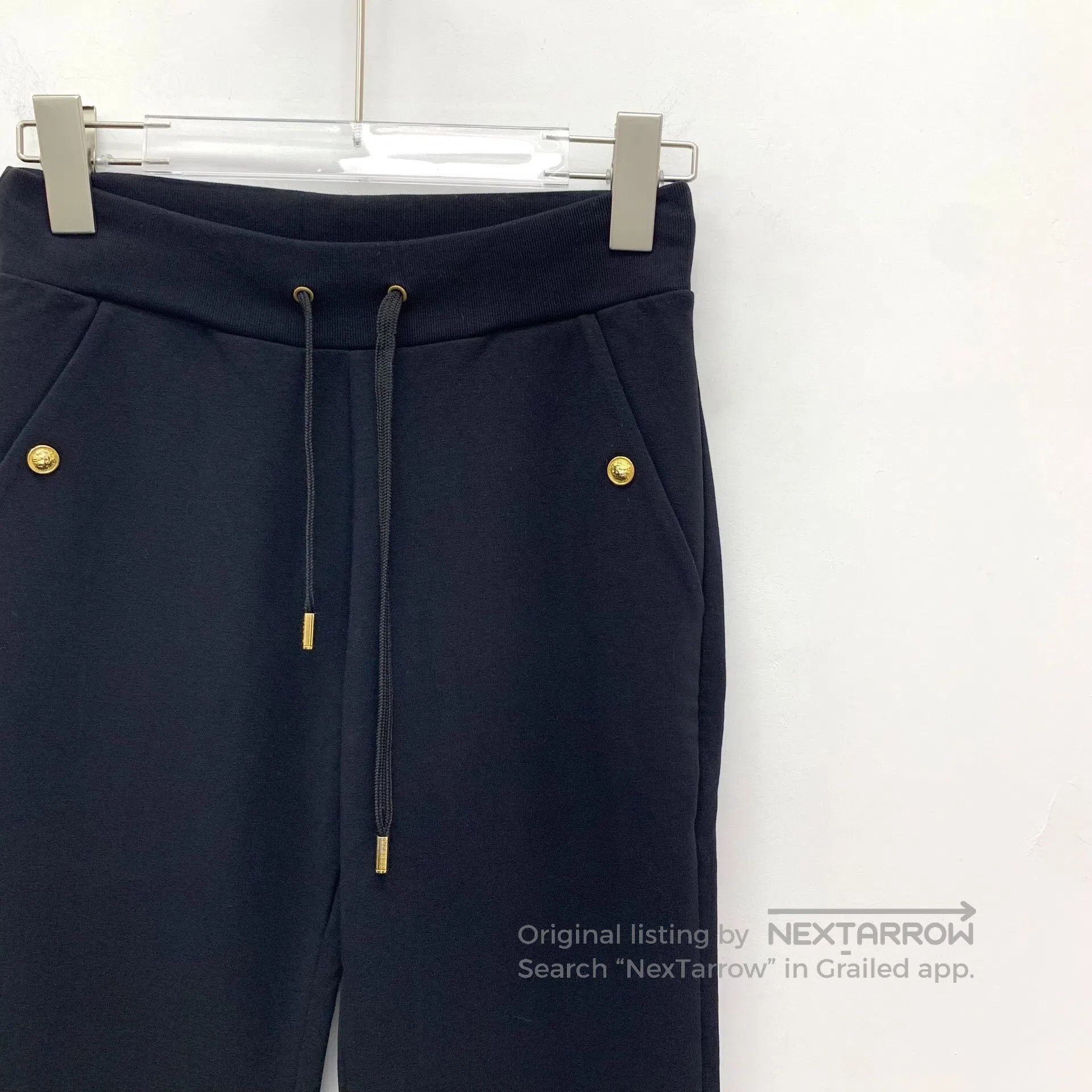 Versace Versace size XS Black cotton casual long pants with drawst Size US 27 - 3 Thumbnail