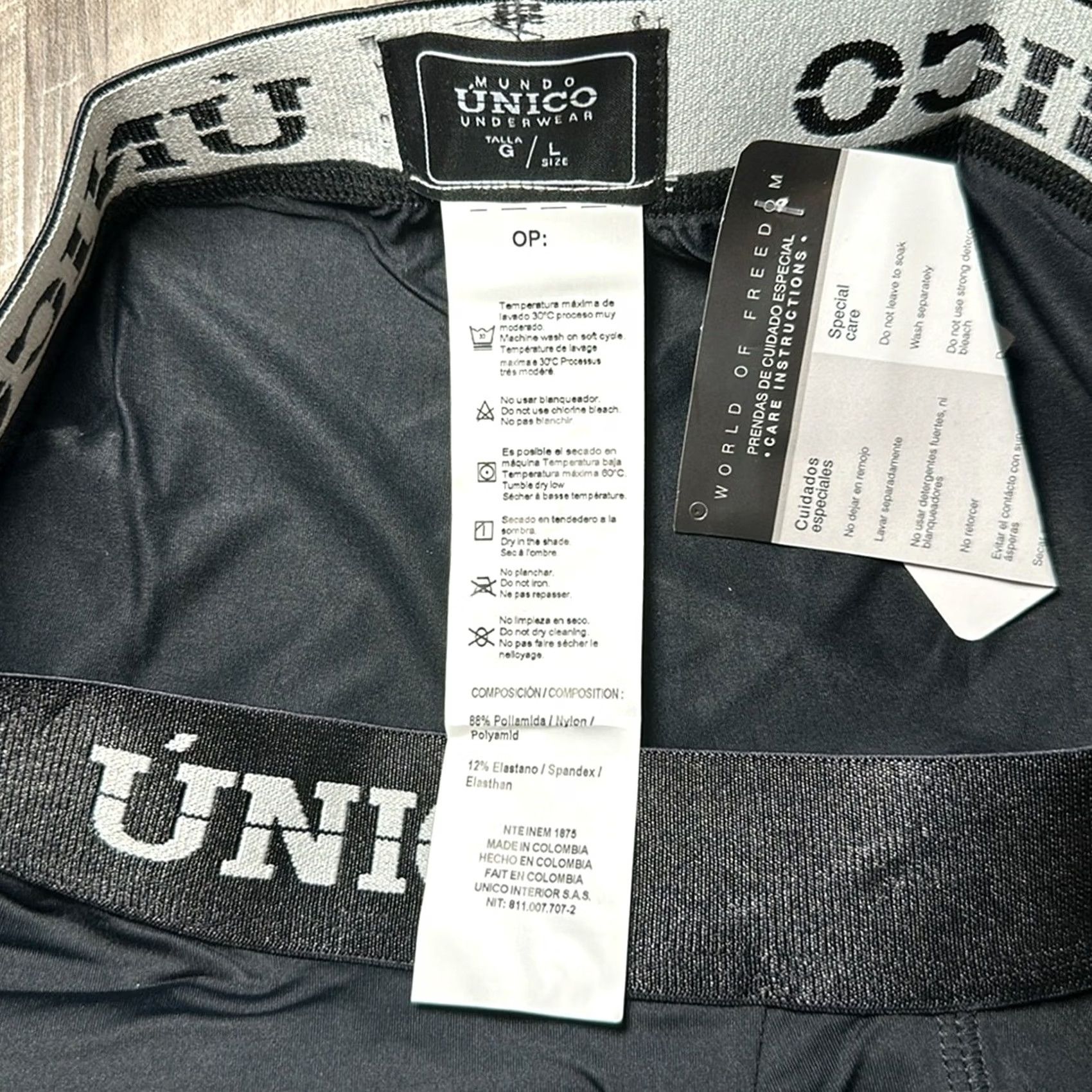 Vintage Unico Boxer Brief - Large - Underwear - Men - Black - Regular Size - NWT Size 42R - 3 Thumbnail