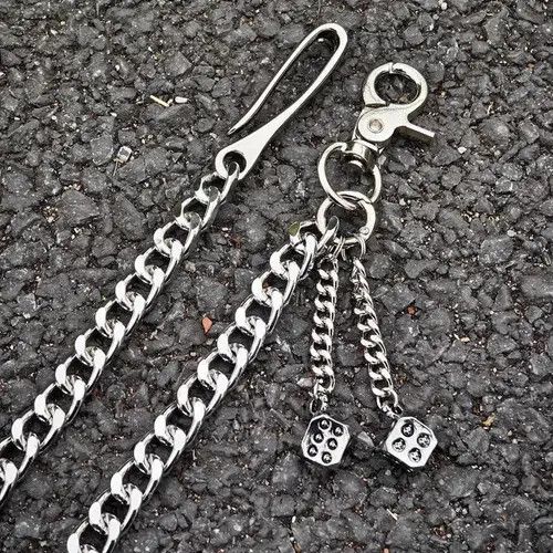 Jewelry Dice Cross Wallet Chain,Y2K Jeans Chain Size ONE SIZE - 8 Thumbnail