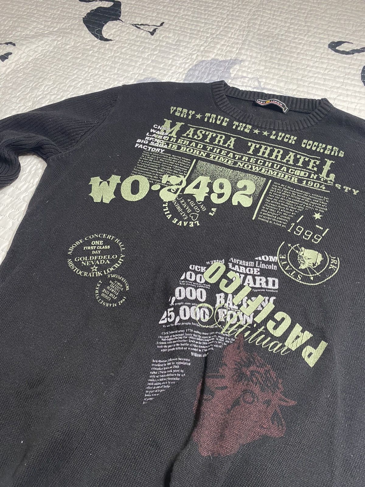 If Six Was Nine Vintage Y2K Print Avant Garde Sweater black lgb Size M Size US M / EU 48-50 / 2 - 7 Thumbnail