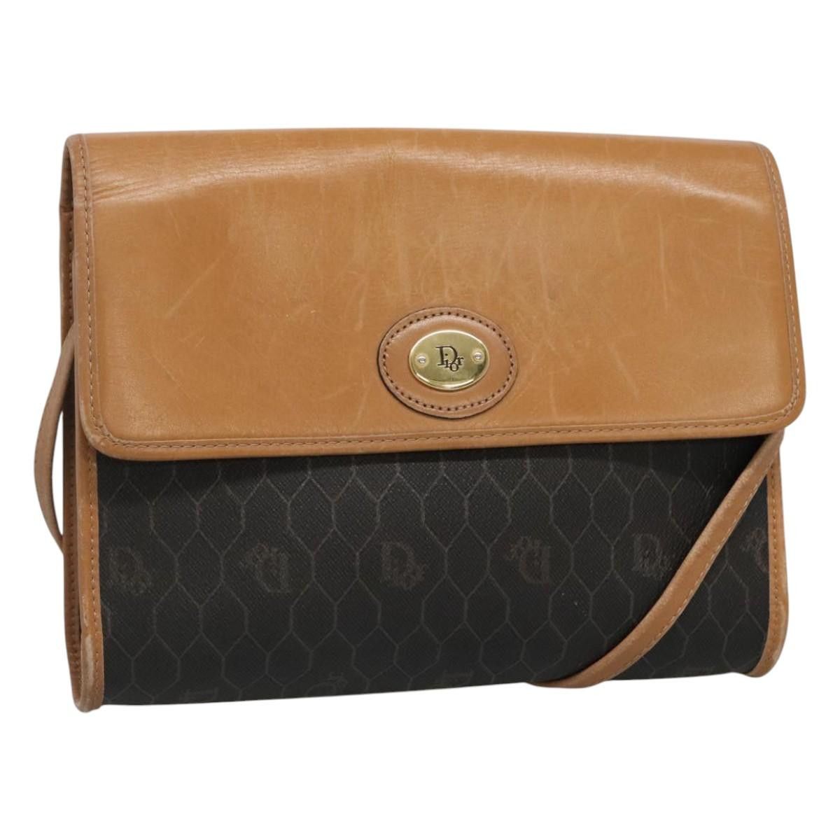 Dior DIOR Honeycomb Canvas Shoulder Bag Pvc Black Gold Size ONE SIZE - 1 Thumbnail