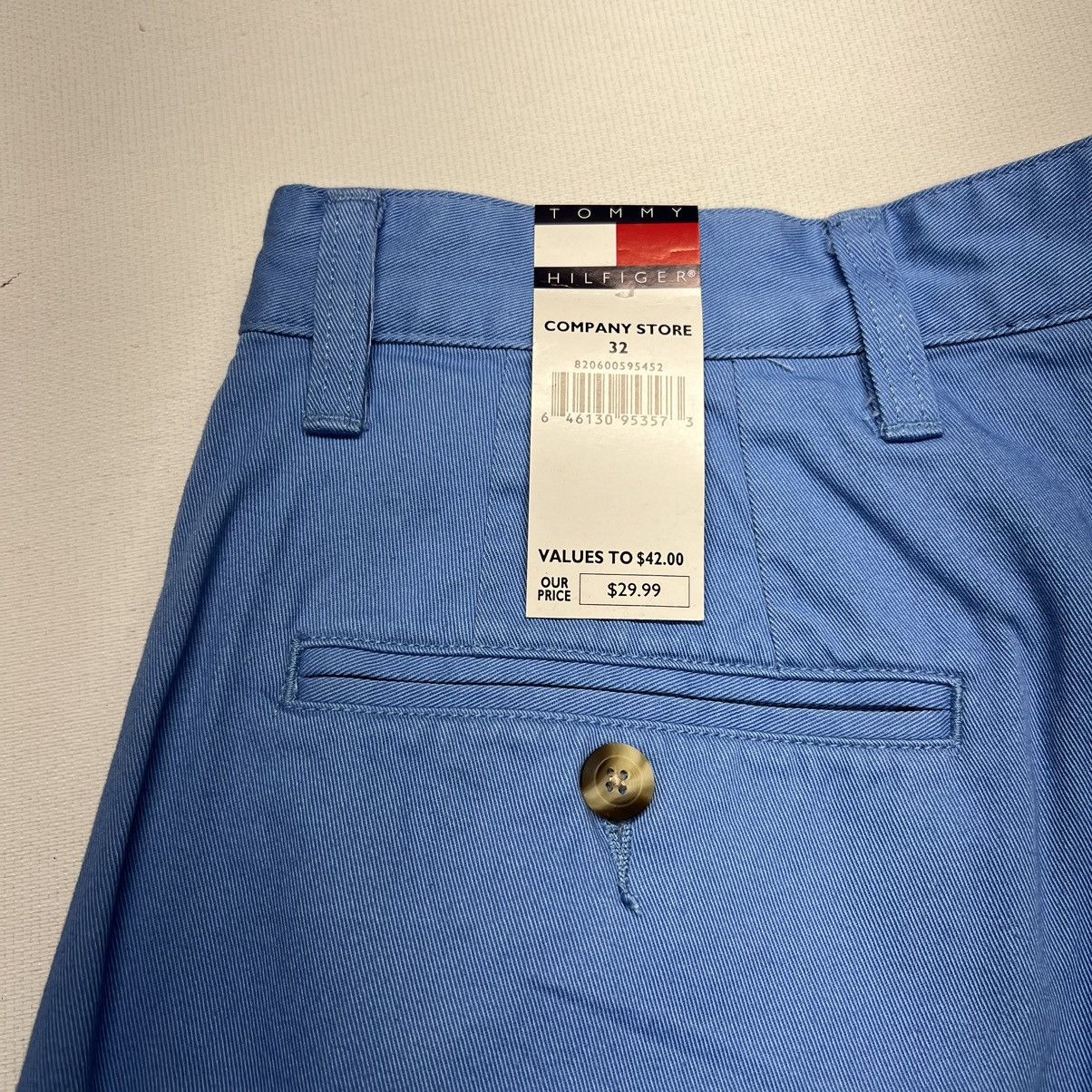 Tommy Hilfiger × Vintage VTG Tommy Hilfiger Shorts Blue Chino Bermuda Button Beach Size US 32 / EU 48 - 10 Thumbnail