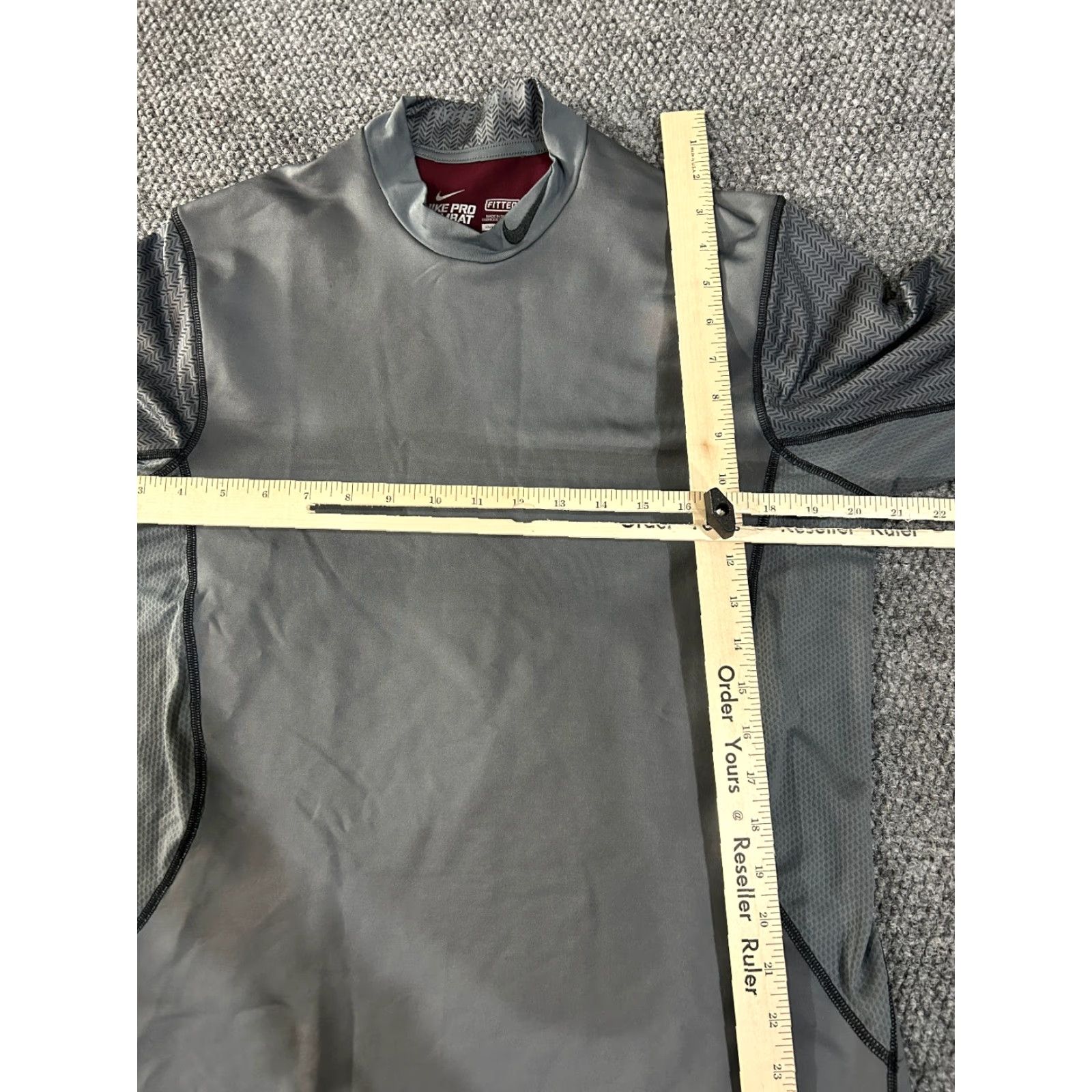 Nike Nike Pro Combat Shirt Nike Mens Large Gray Long Sleeve Dri-FIT Fitted Athletic Gym Size US L / EU 52-54 / 3 - 4 Thumbnail