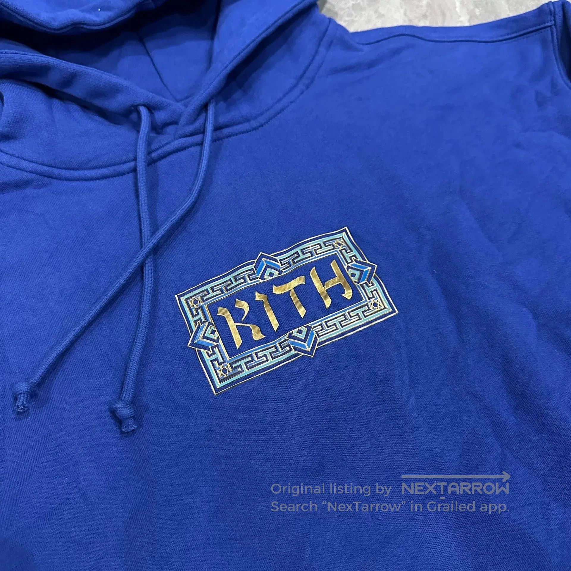 Kith Kith Hebrew Logo Klein Blue Hoodie. Size US M / EU 48-50 / 2 - 2 Thumbnail