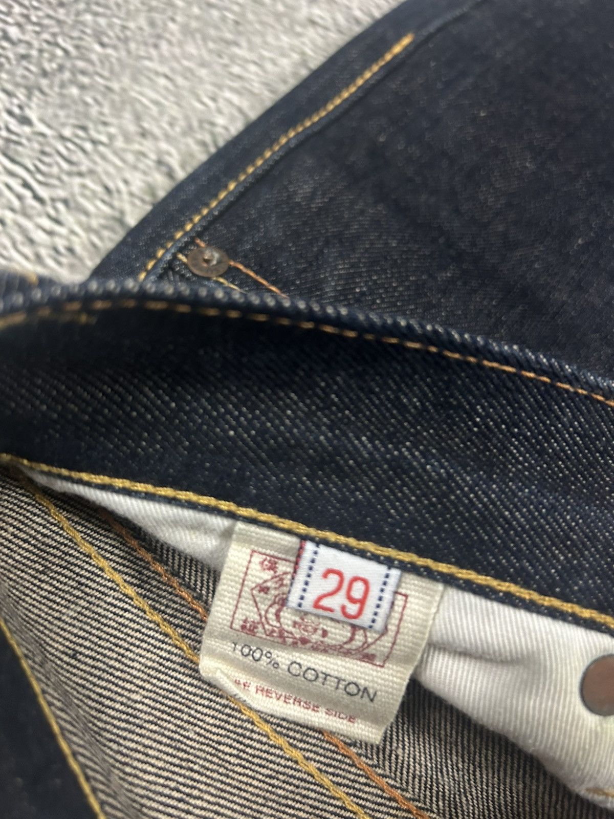 Evisu Evisu jeans daicock big logo yellow selvedge denim Size US 29 - 8 Thumbnail