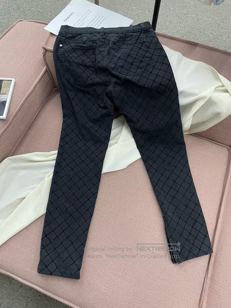 Chanel Chanel Black diamond-patterned jeans Size 25" / US 0 / IT 36 - 4 Thumbnail