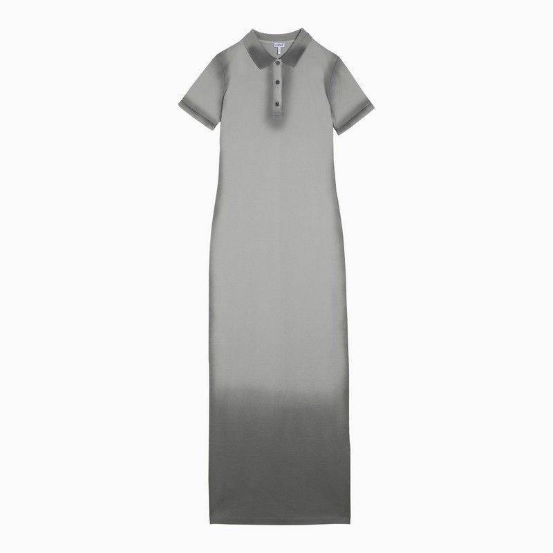 image of Loewe Grey Cotton Long Polo Dress, Women's (Size Small)