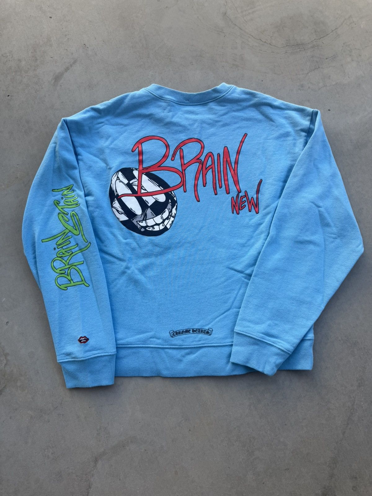 Chrome Hearts Matty Boy x Chrome Hearts “Brain New” Crewneck Blue – Size M Size US M / EU 48-50 / 2 - 1 Thumbnail