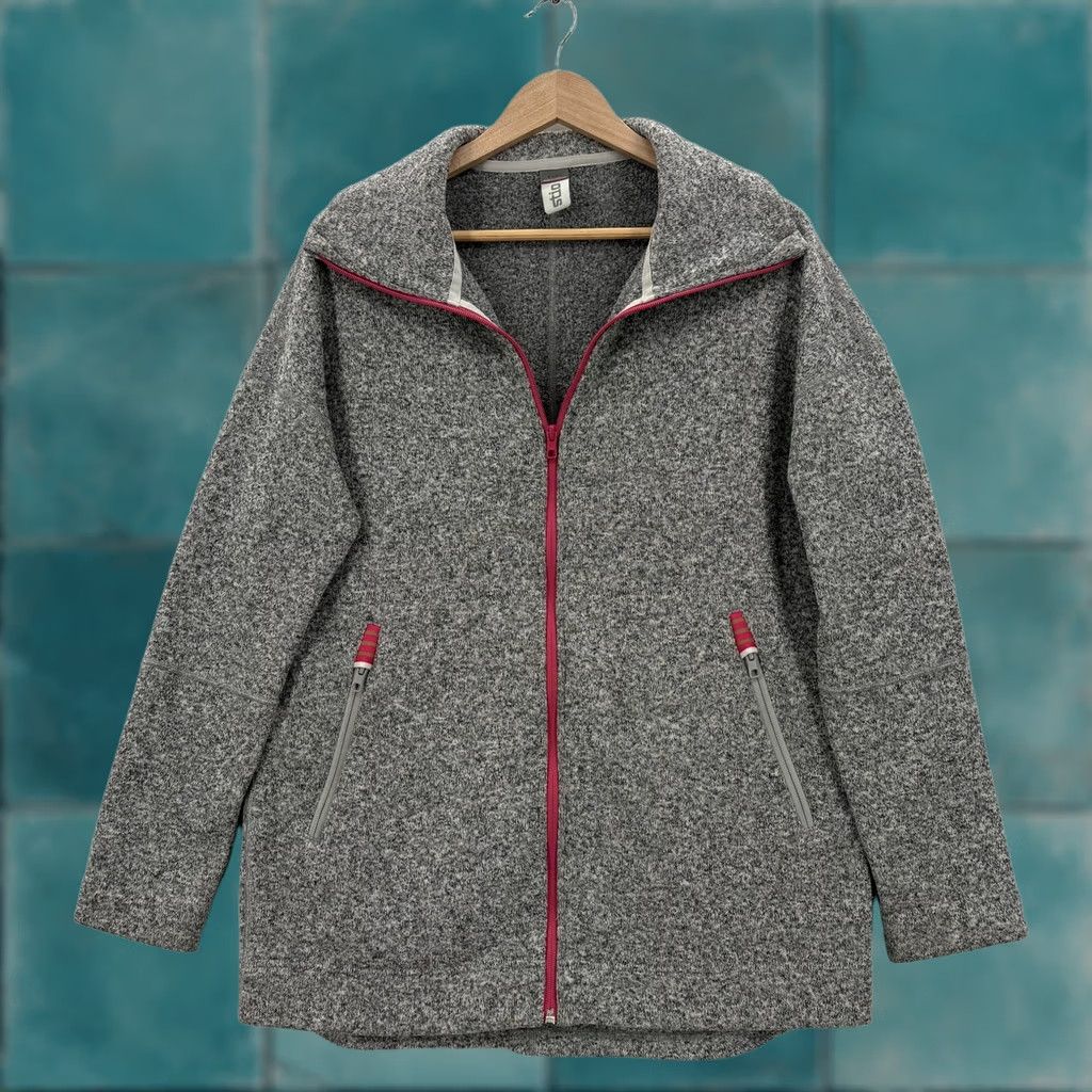 Vintage Stio Sweetwater Fleece Jacket Womens Small Gray Full Zip Pockets Outdoor Ski Jacket Coat Size S / US 4 / IT 40 - 1 Thumbnail