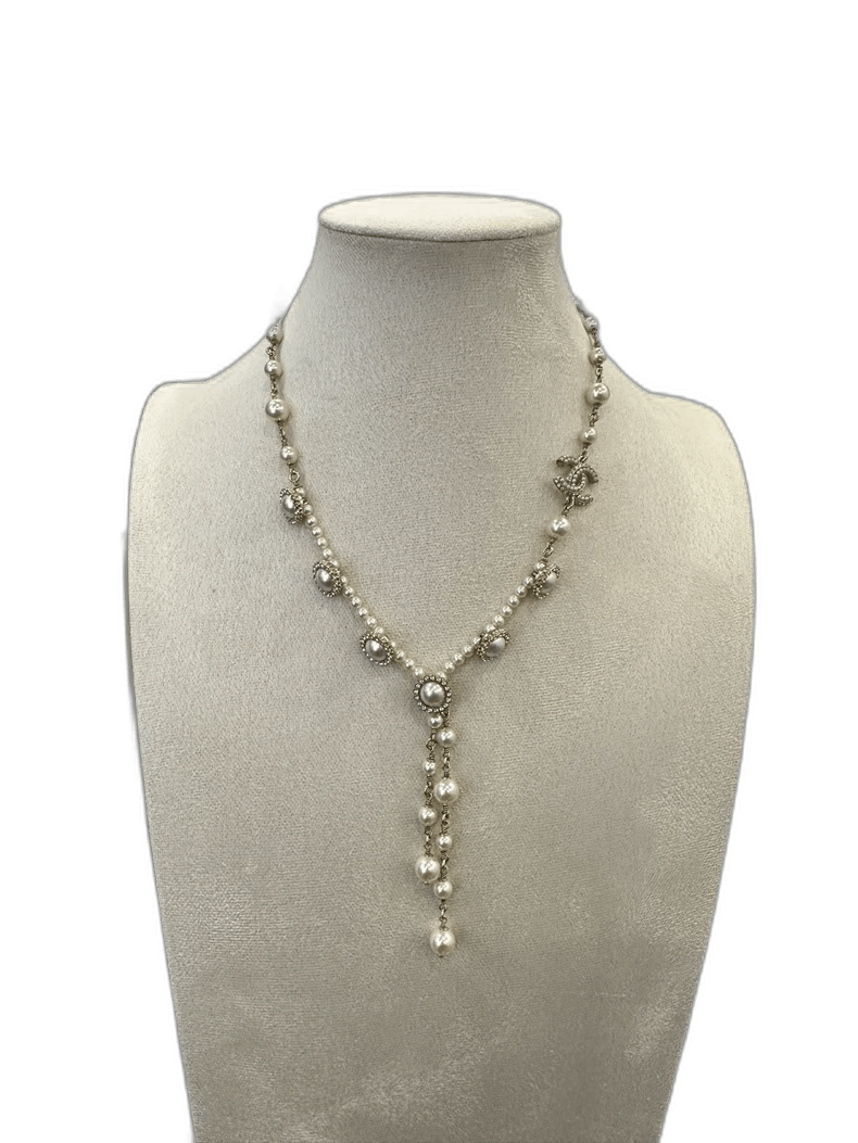 Chanel Pearl and Crystal Necklace