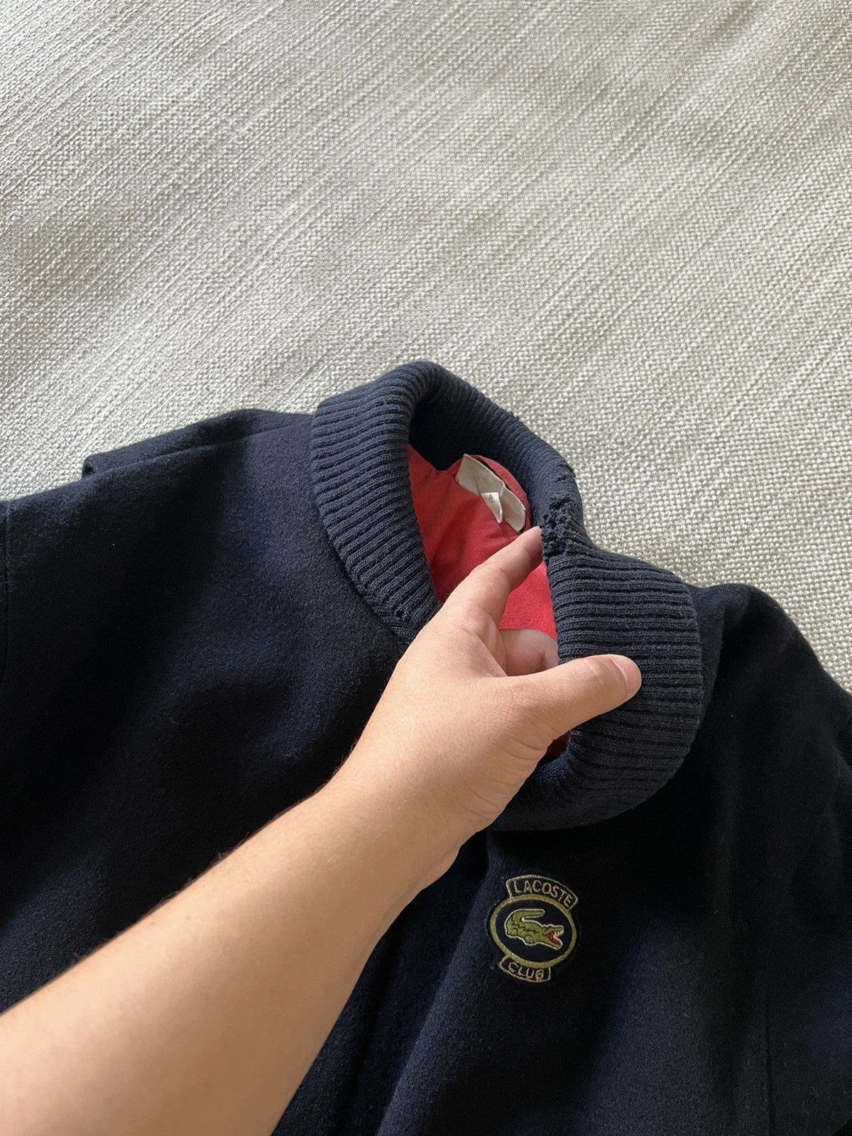 Lacoste × Vintage Vintage 80s 💥 Lacoste Jacket Wool Varsity Bomber Size US XL / EU 56 / 4 - 12 Thumbnail