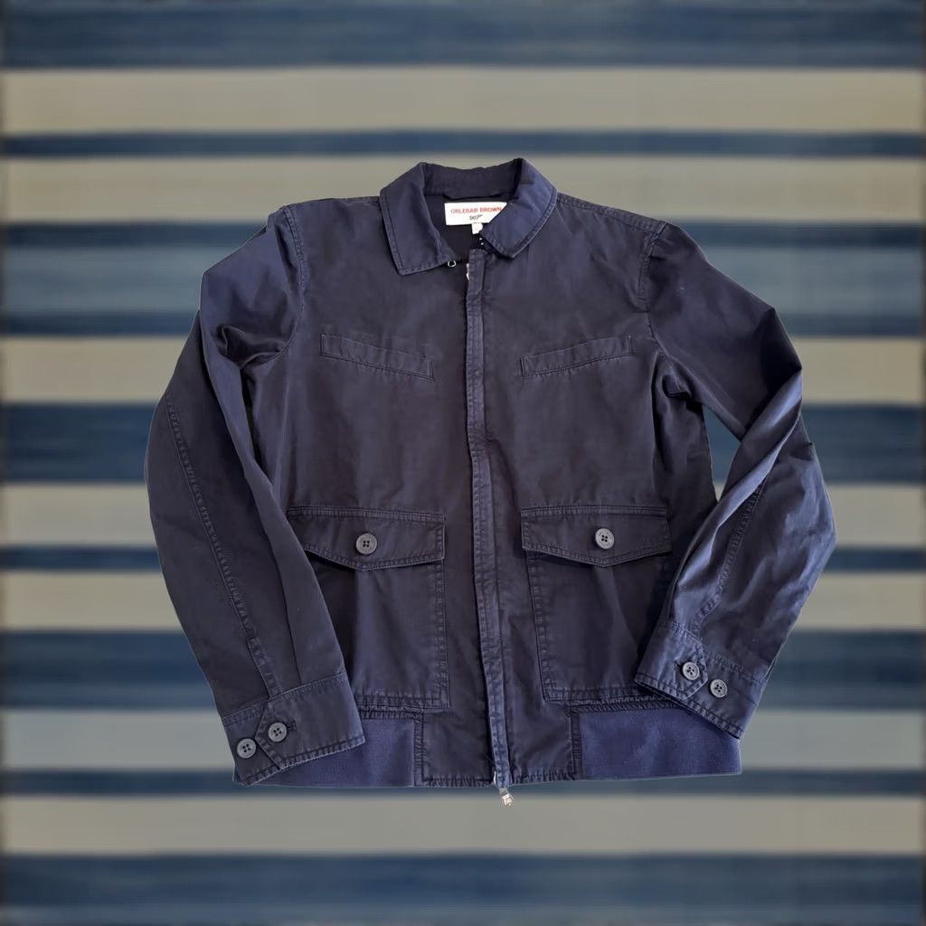 Orlebar Brown Orlebar Brown Jacket Navy Blue Full Zip 007 James Bond S Men Canvas Zip Navy Blue Small Size US S / EU 44-46 / 1 - 1 Thumbnail
