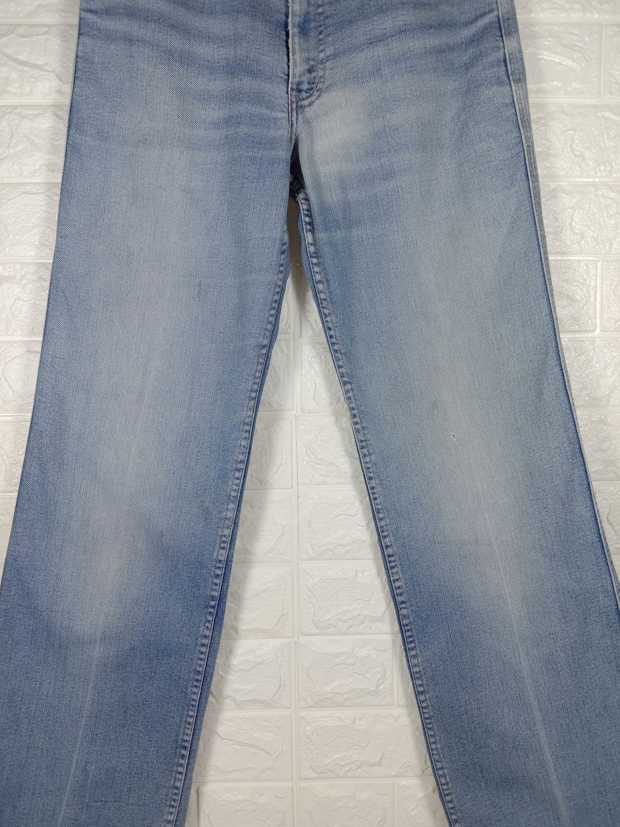 Levi's Vintage 80s Levi's Flare Jeans Talon Zipper Faded Blue Denim Size 29" - 3 Thumbnail