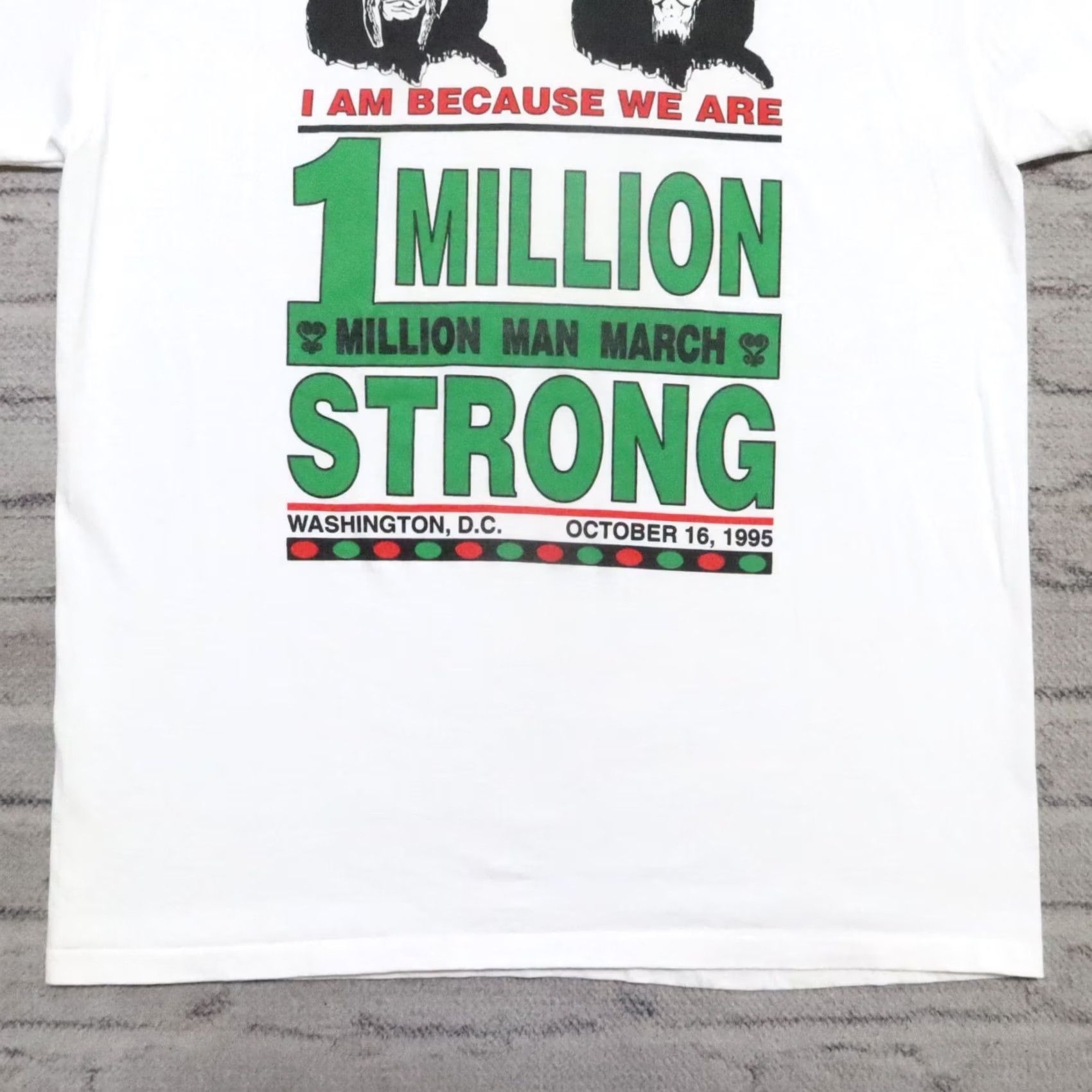 Vintage VINTAGE Million Man March T-Shirt XL White Mens Shirt Size US XL / EU 56 / 4 - 3 Thumbnail