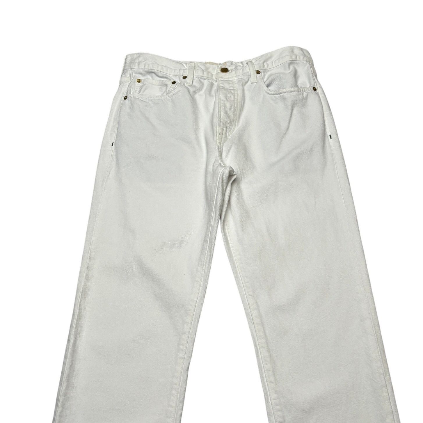 Sid Mashburn $185 Sid Mashburn Slim Straight Jeans 32x34 White Denim Size US 32 / EU 48 - 2 Thumbnail