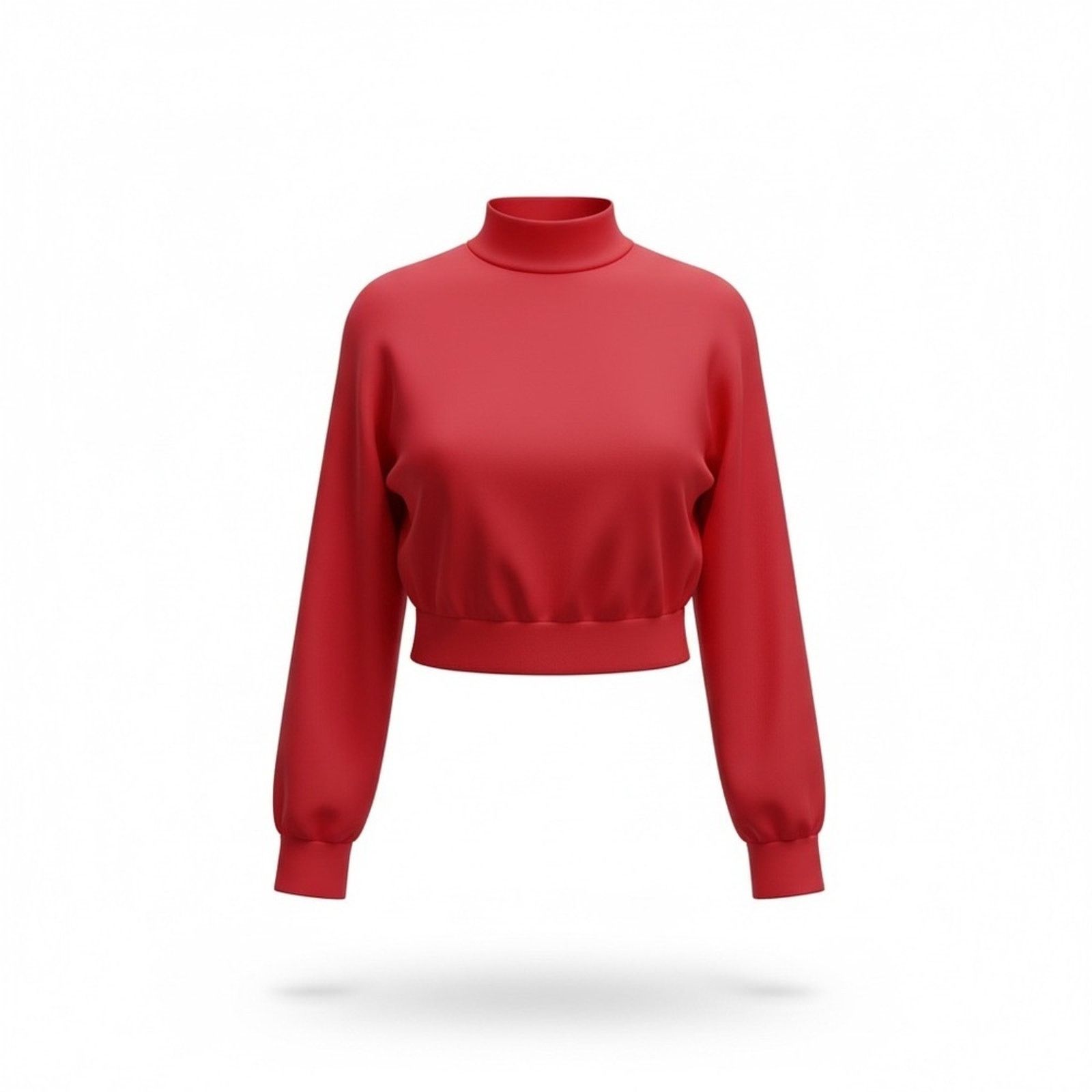 & Other Stories OQQ Red Ribbed Corset Hem Crop Sweatshirt S NWOT Size S / US 4 / IT 40 - 1 Thumbnail