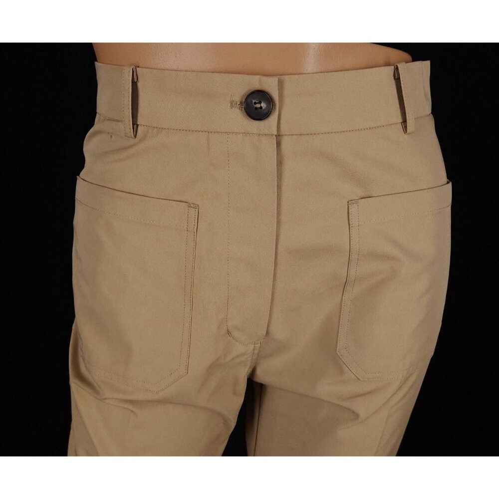 SSENSE DRAE Cotton Patch Pocket Flared Trousers Size M Womens Beige Size 30" / US 8 / IT 44 - 3 Thumbnail