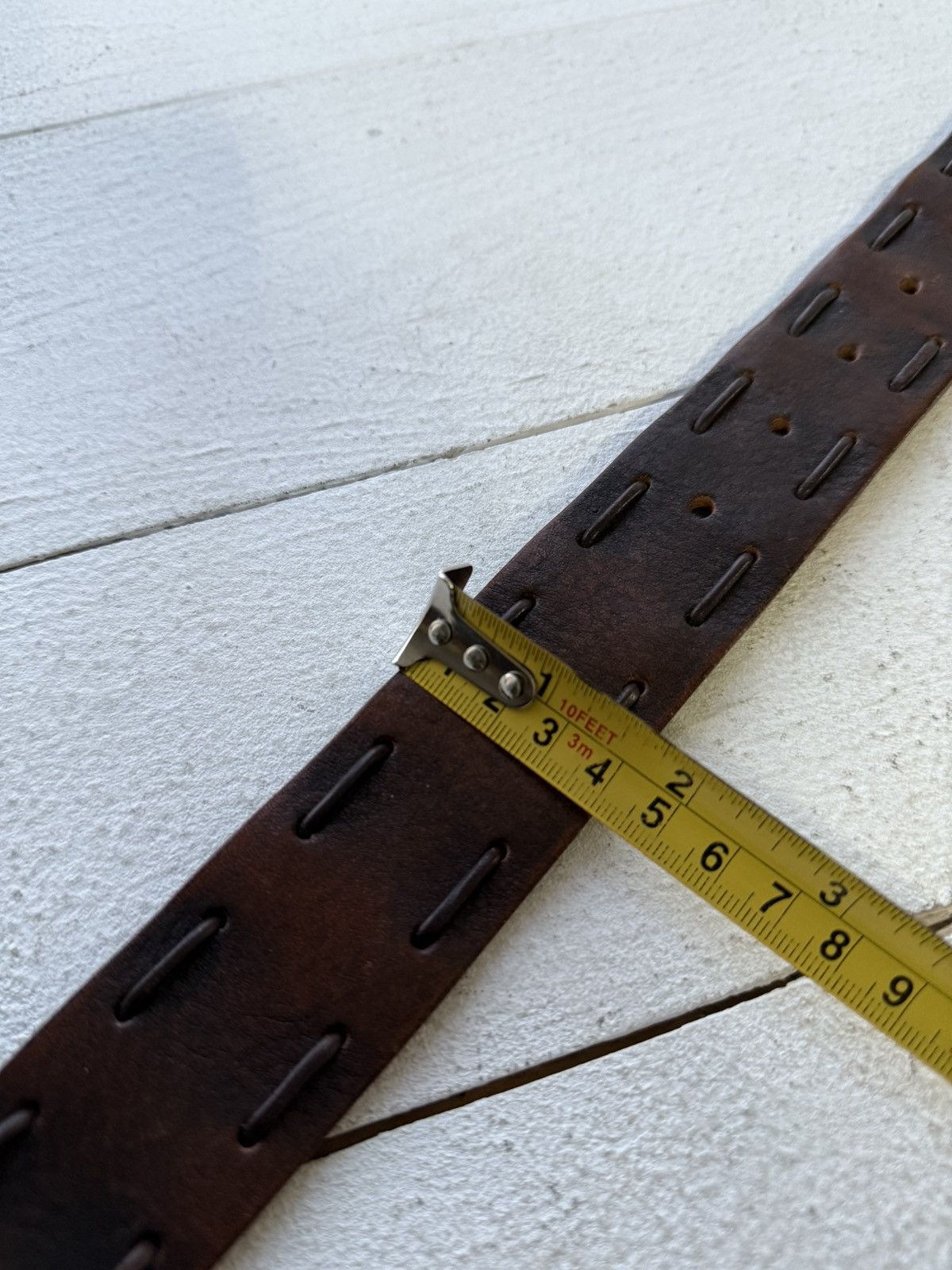 Designer × Japanese Brand Vintage Ferre Brown Italy Belt Y2K Cowboy Style Size ONE SIZE - 11 Thumbnail