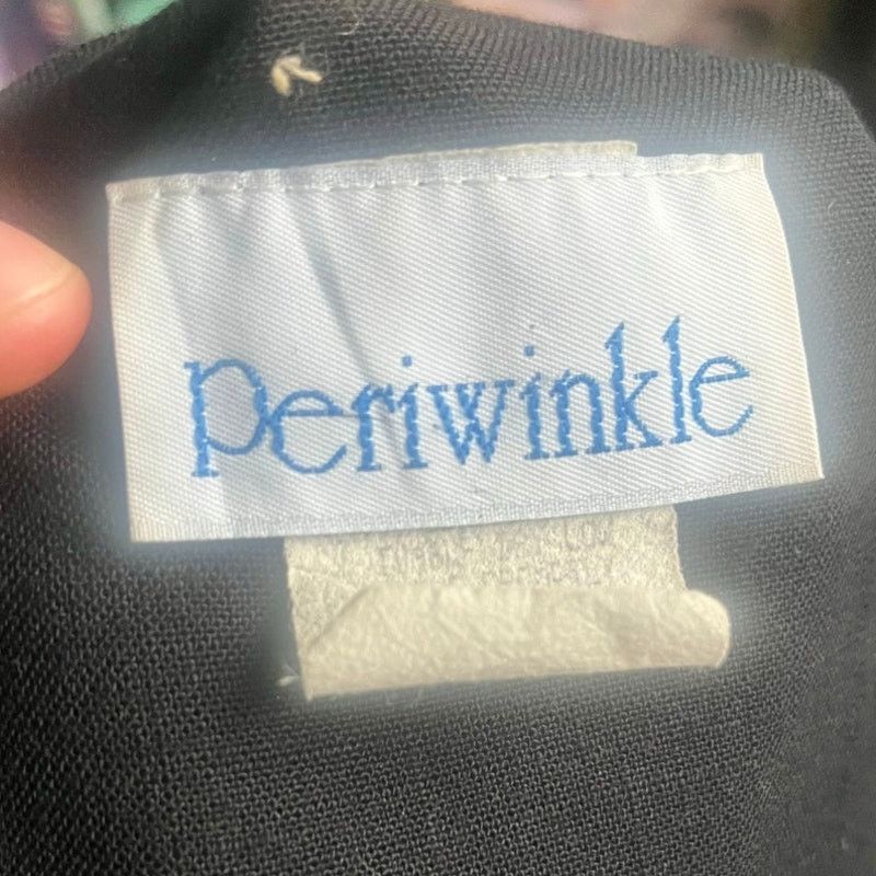 Vintage Vintage 80s Periwinkle Black White Sailor Pencil Dress Large Size L / US 10 / IT 46 - 3 Thumbnail