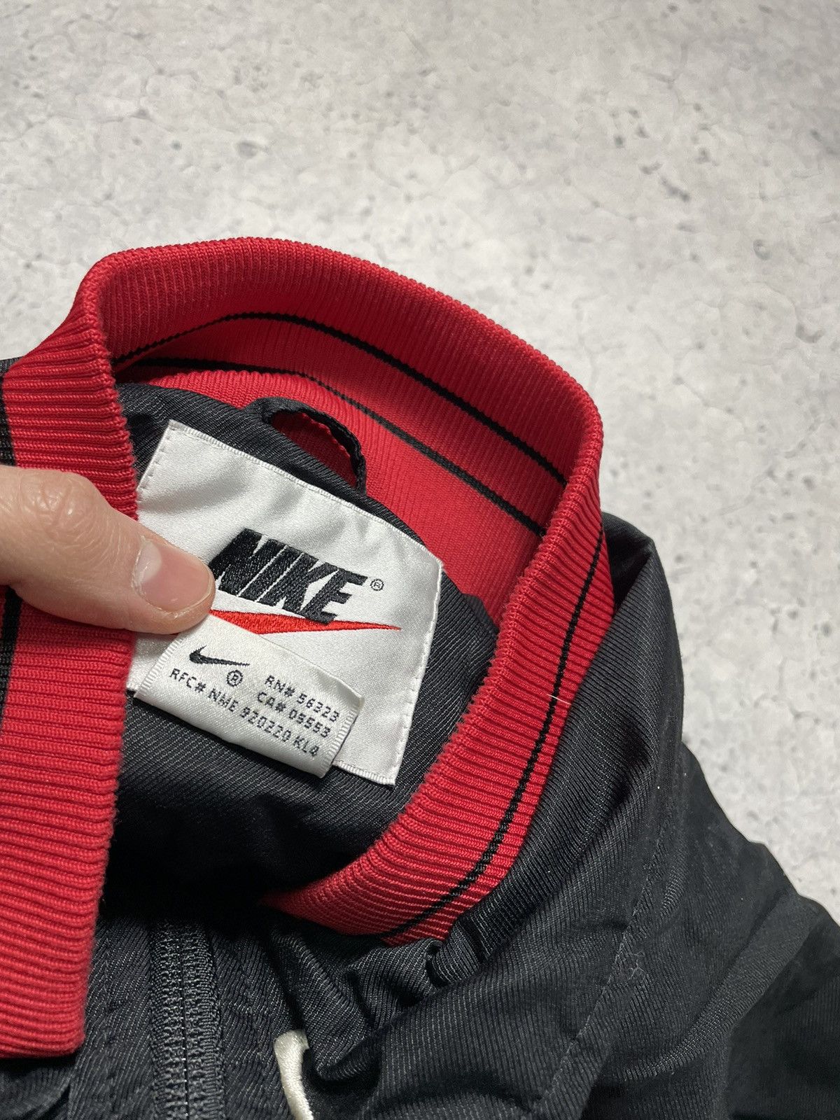 Nike × Vintage Vintage 90s Nike Jacket Big Swoosh Drill Y2K Rare Size US L / EU 52-54 / 3 - 11 Thumbnail