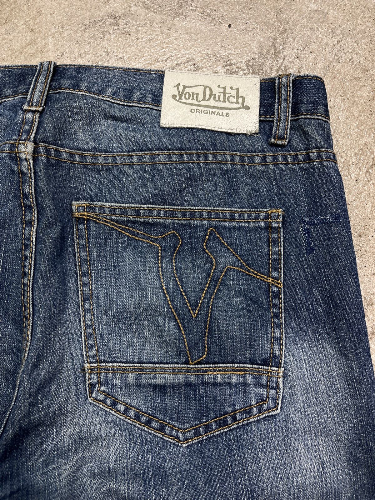 Christian Audigier 2000s VON DUTCH FADED DENIM PANTS - LOT № 3152 Size US 32 / EU 48 - 5 Thumbnail